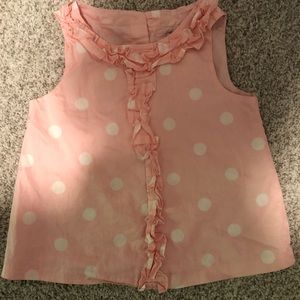 Janie and Jack girls ruffle sleeveless shirt